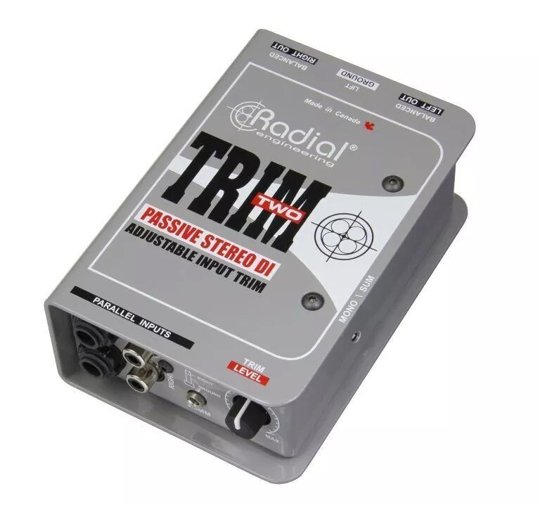 Radial Trim-Two Passive Stereo DI with Adjustable Input Trim TrimTwo Trim Two