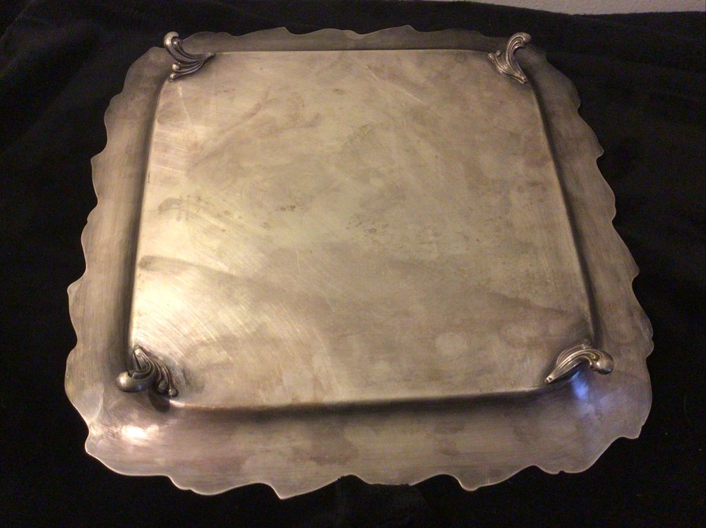INTERNATIONAL SILVER IS WEBSTER WILCOX SQUARE "JOANNE" SERVING TRAY 25th 7228