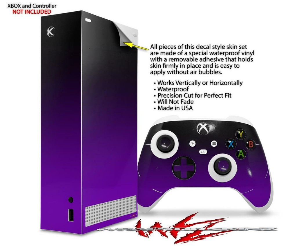 Skins XBOX Series S Console Controller Smooth Fades Purple Black