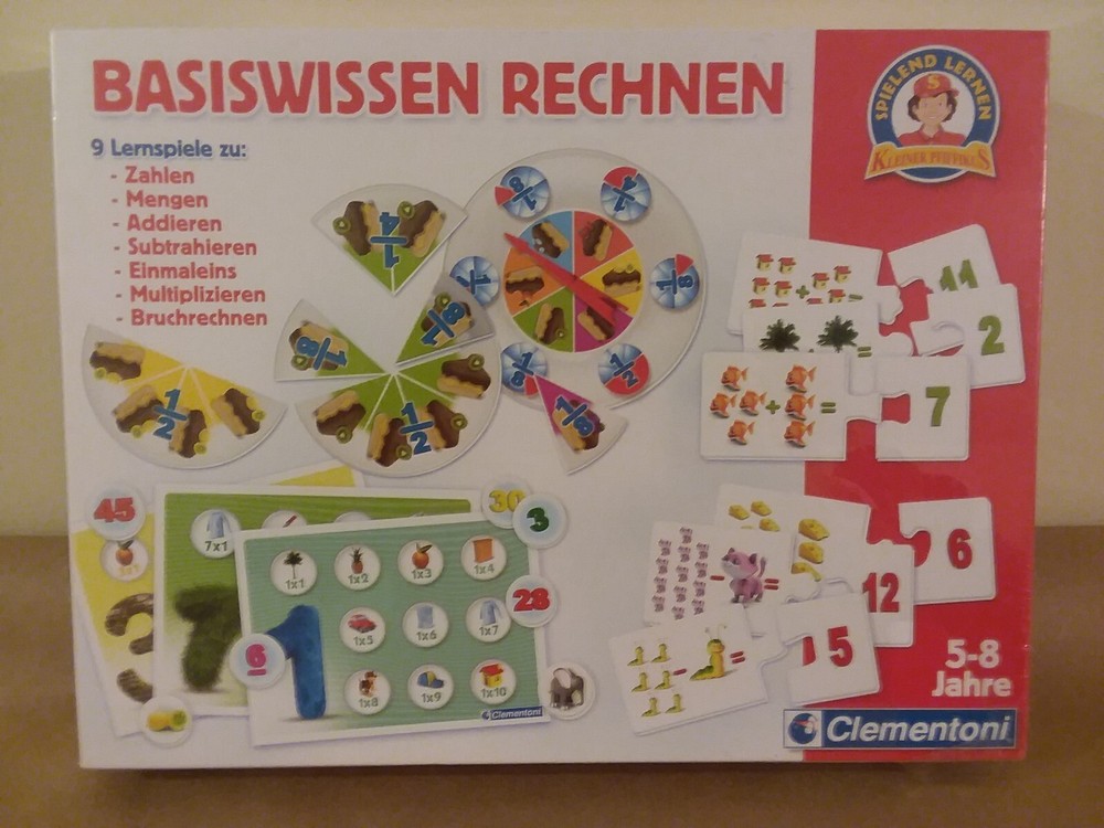 Clementoni Basiswissen Rechnen German Basic Mathematics Learning Puzzle & Games