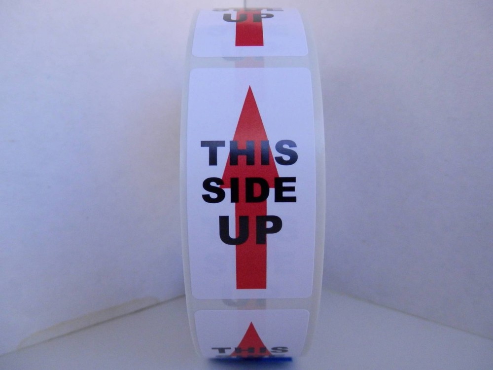 THIS SIDE UP 1x2  Warning Sticker Label 250/rl