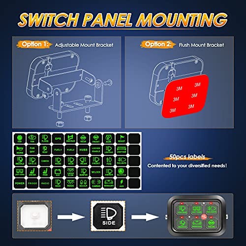 6 Gang Switch Panel Automatic Dimmable, Universal Electronic Relay System