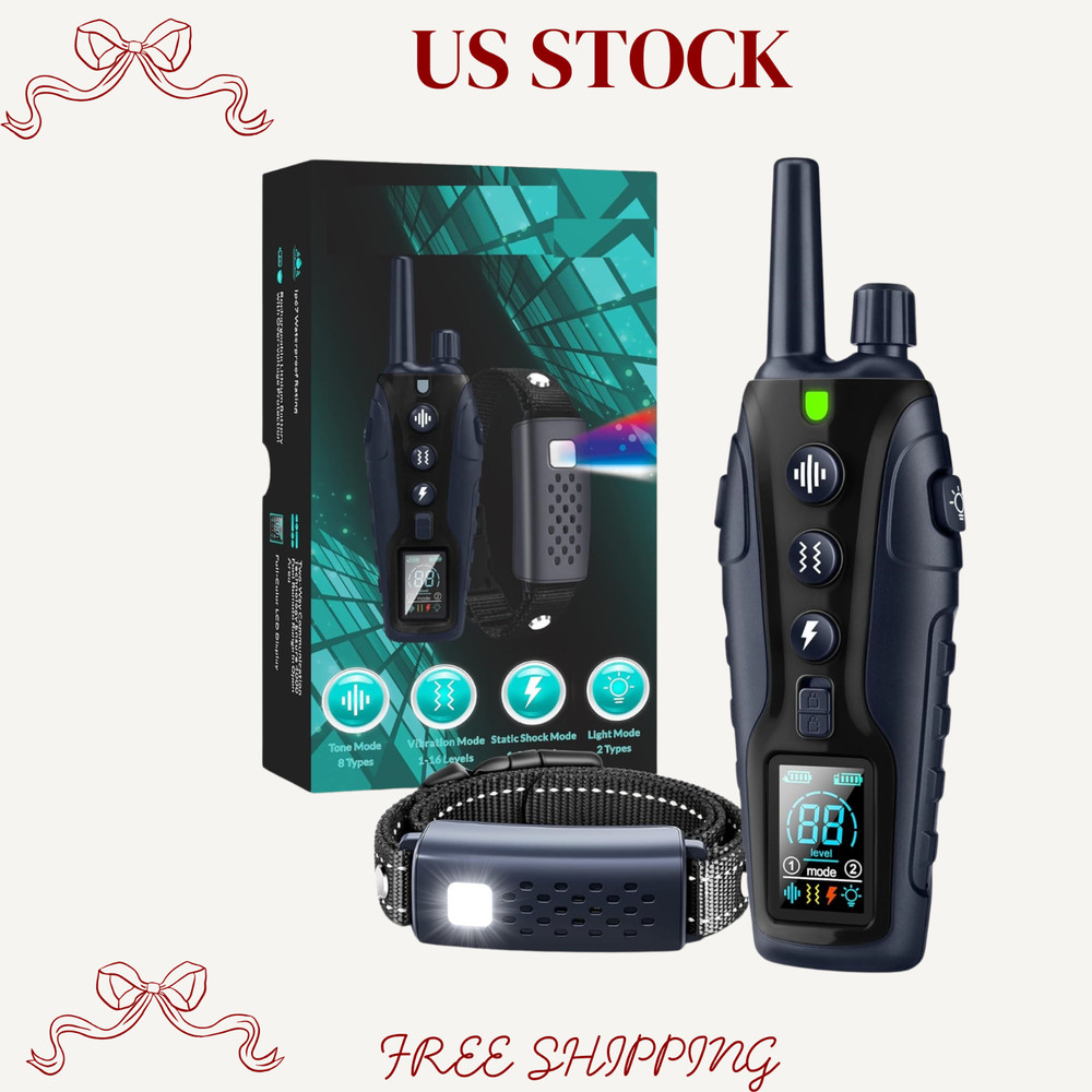 4500FT Dog Training Collar with Remote - Waterproof e-Collar (4 Modes)