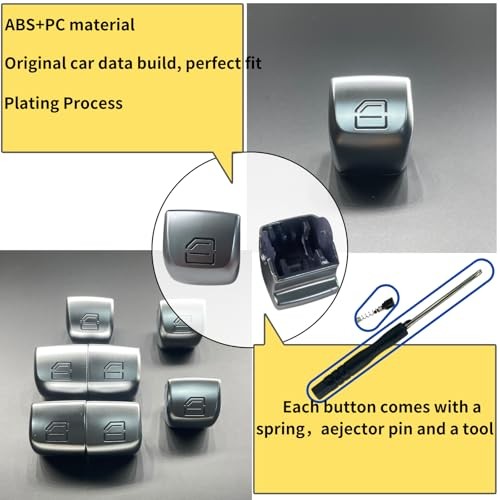 Window Switch Button Covers for Mercedes Benz C E GLC Passenger Side Button