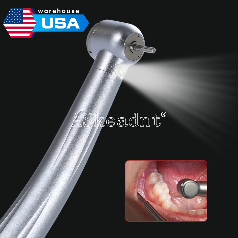 Dental E-generator LED High Speed Ceramic Torque Head Handpiece 4 Hole