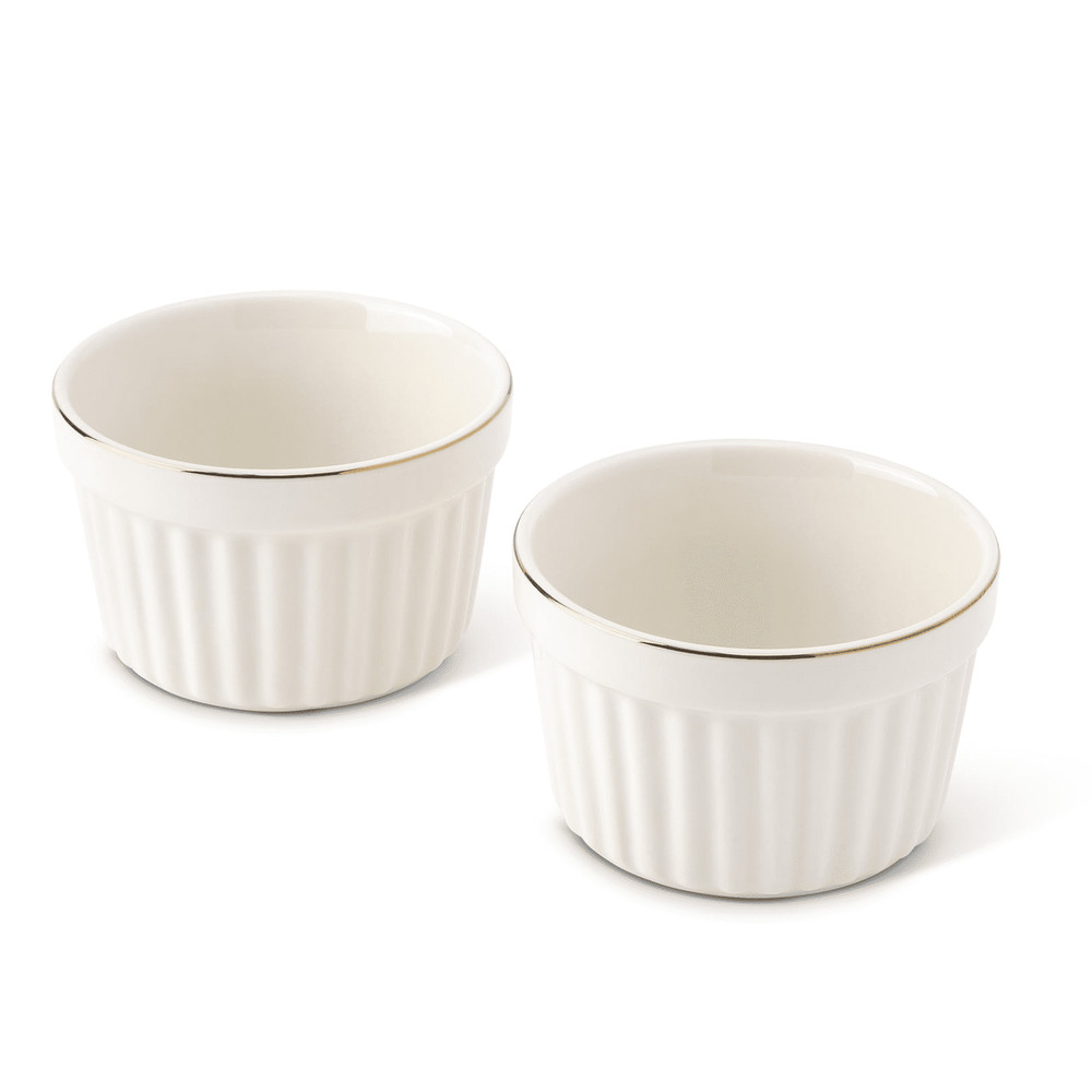 Thyme & Table 2-Piece Ramekin Set - White Ribbed,NEW PRODUCT EXPLOSION