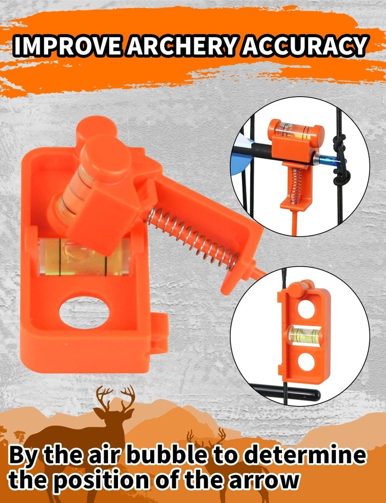 THREE ARCHERS Archery Bow Tuning and Mounting String Level Combo Kit Orange