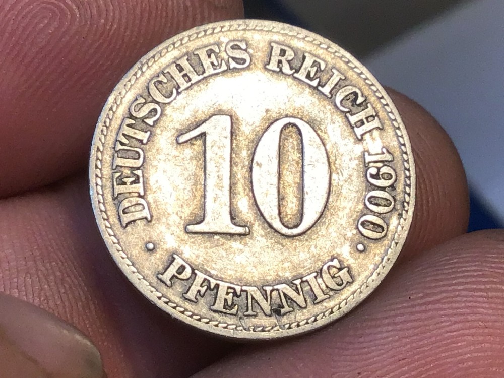 1900-E  Germany 10 Pfennig, German, 1 Coin