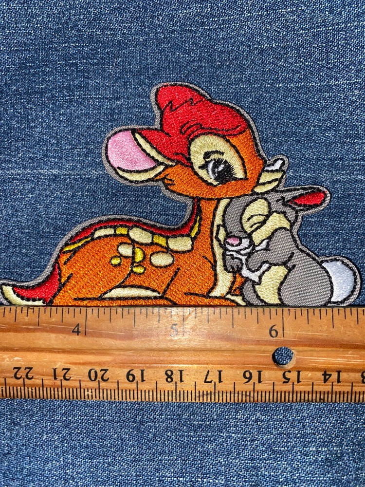 BAMBI & THUMPER Embroidery Patch NEW Iron On