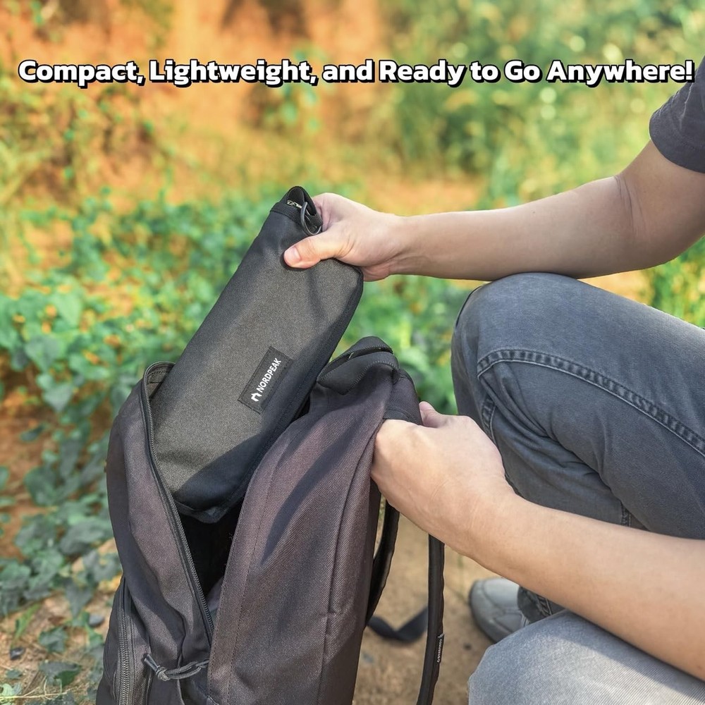Lightweight Camping Stool 1.5lbs & Compact 12" - 350lbs Capacity! 3-Second Se...