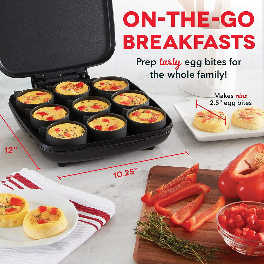 Family Size Egg Bite Maker - Electric Egg Bite Maker with Non-Stick Silicone Cup