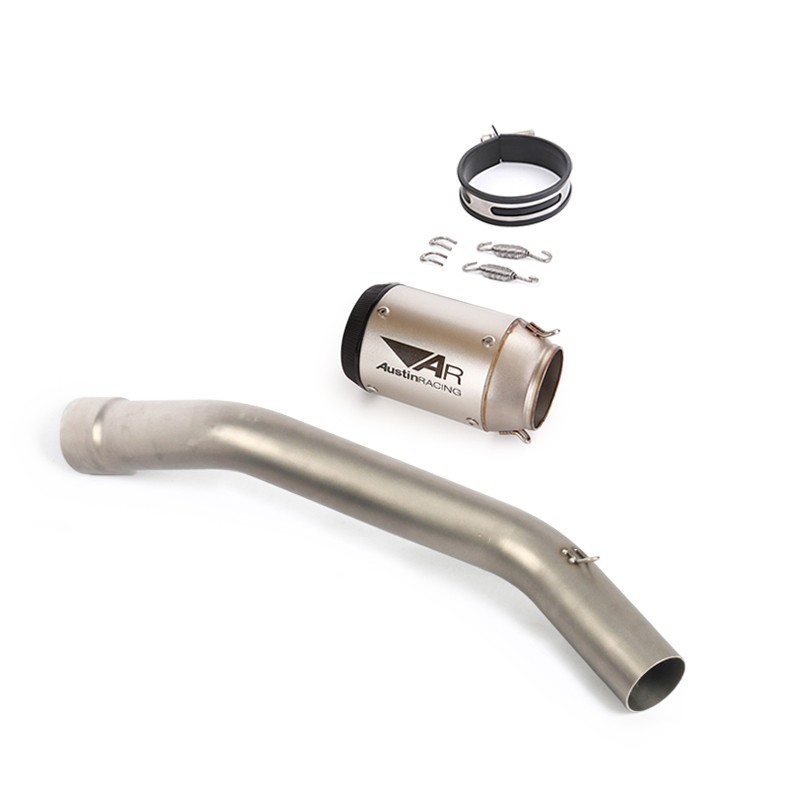 For Kawasaki Ninja ZX6R Carbon Exhaust Muffler Mid Link Pipe Slip On ZX636 09-23