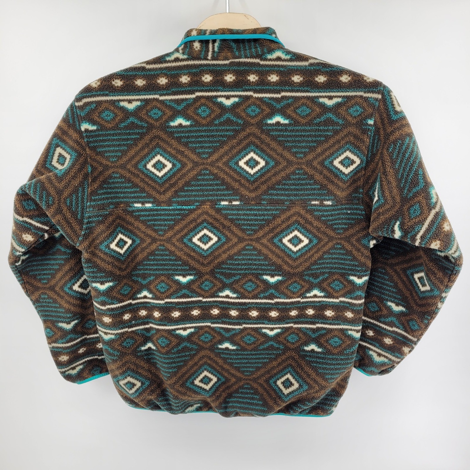 Vintage Patagonia Synchilla Fleece Men's Large Navajo Aztec Southwestern Teal