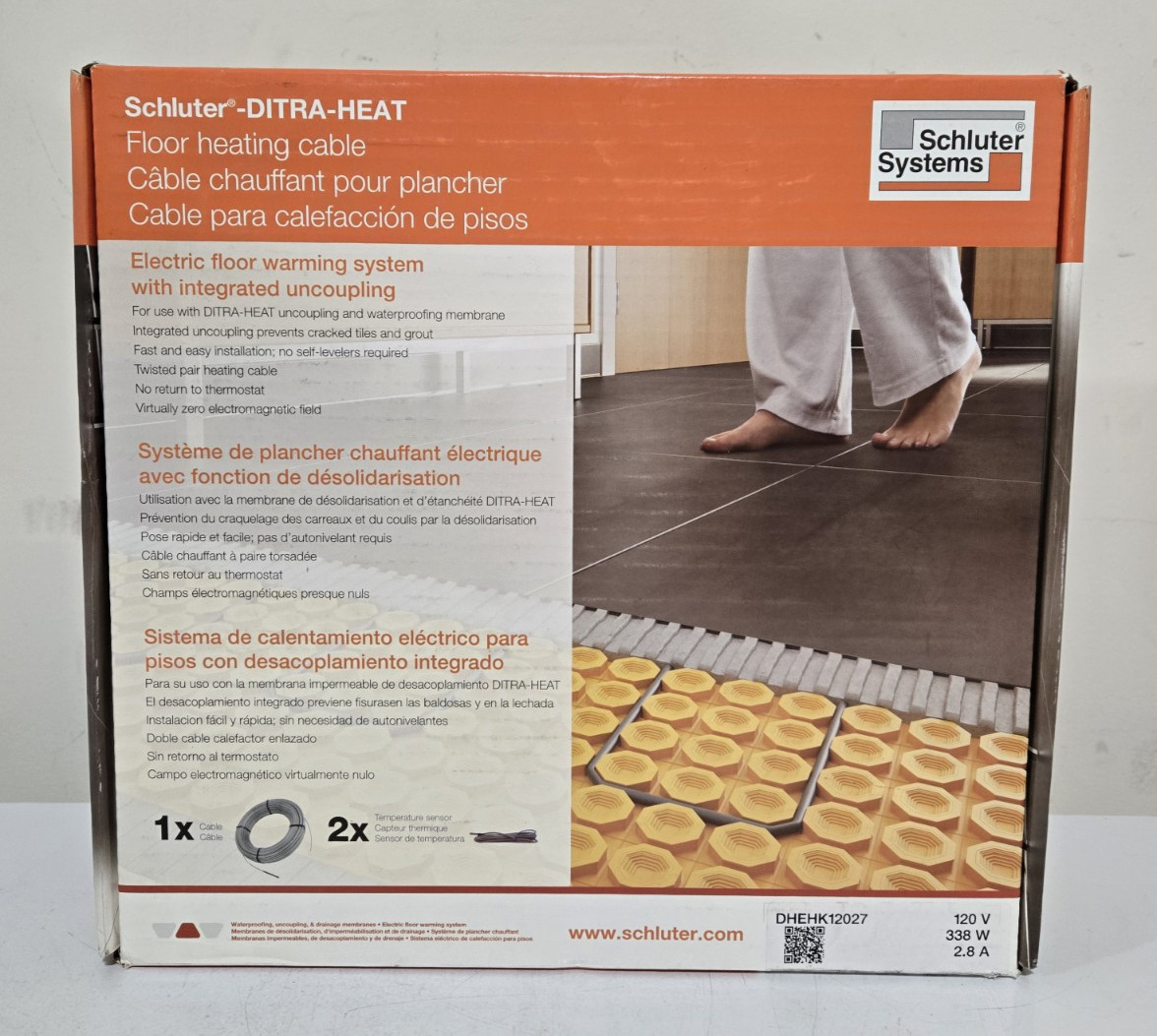 Schluter Ditra-Heat 120V, 88.2 ft. (26.7-sq ft) Heating Cable - DHEHK12027