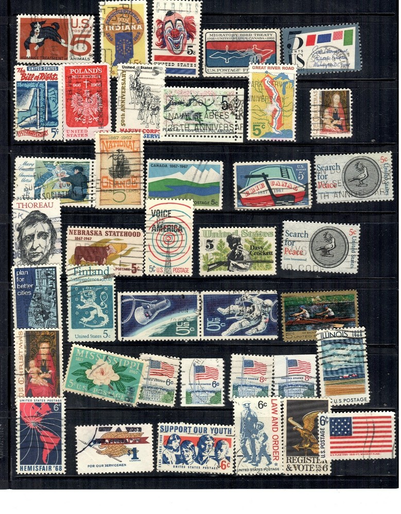 #1306...1346 1966-69 39 different commemoratives cancelled
