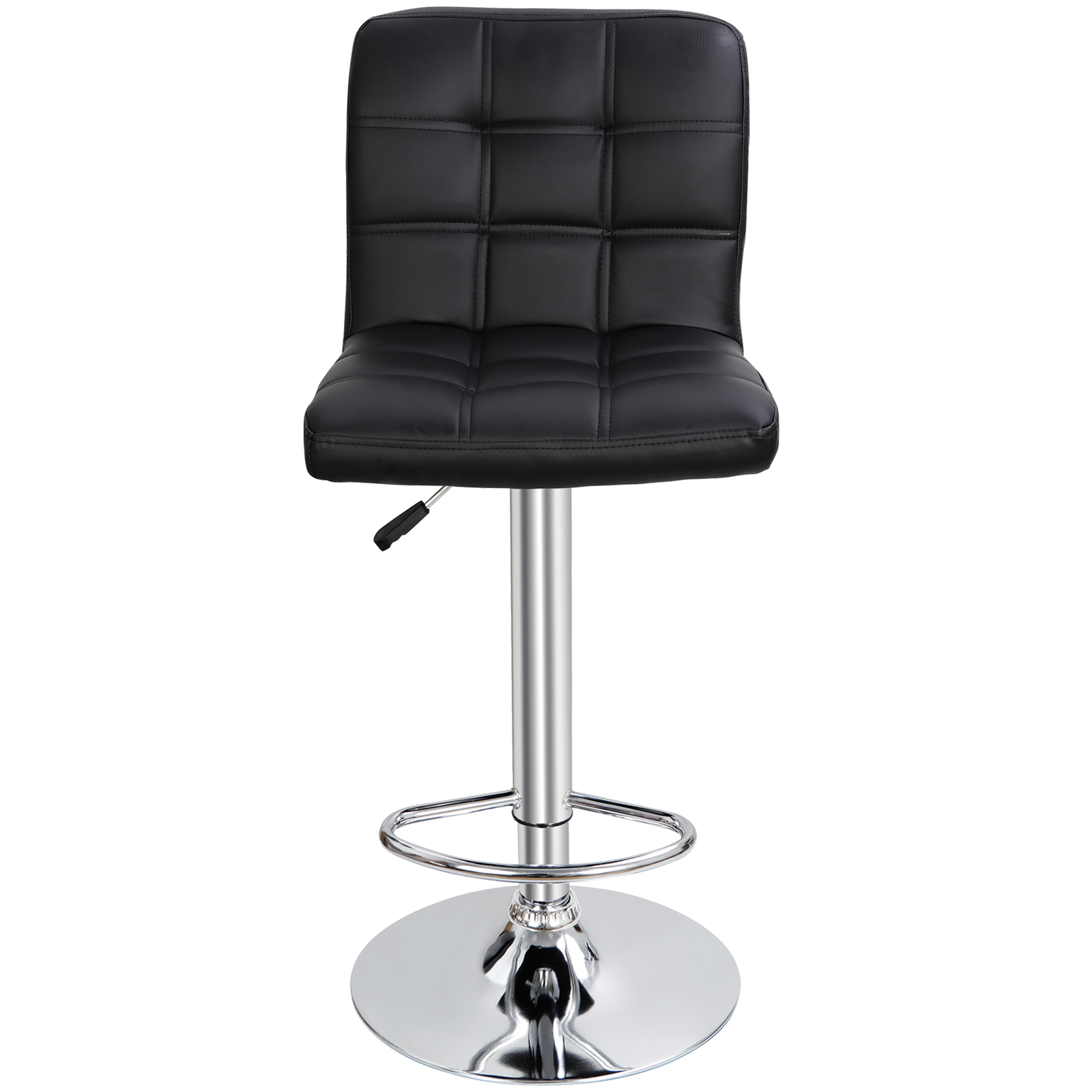 Set of 4 Black Adjustable Modern Swivel Bar Stools Dining Chair Counter Height