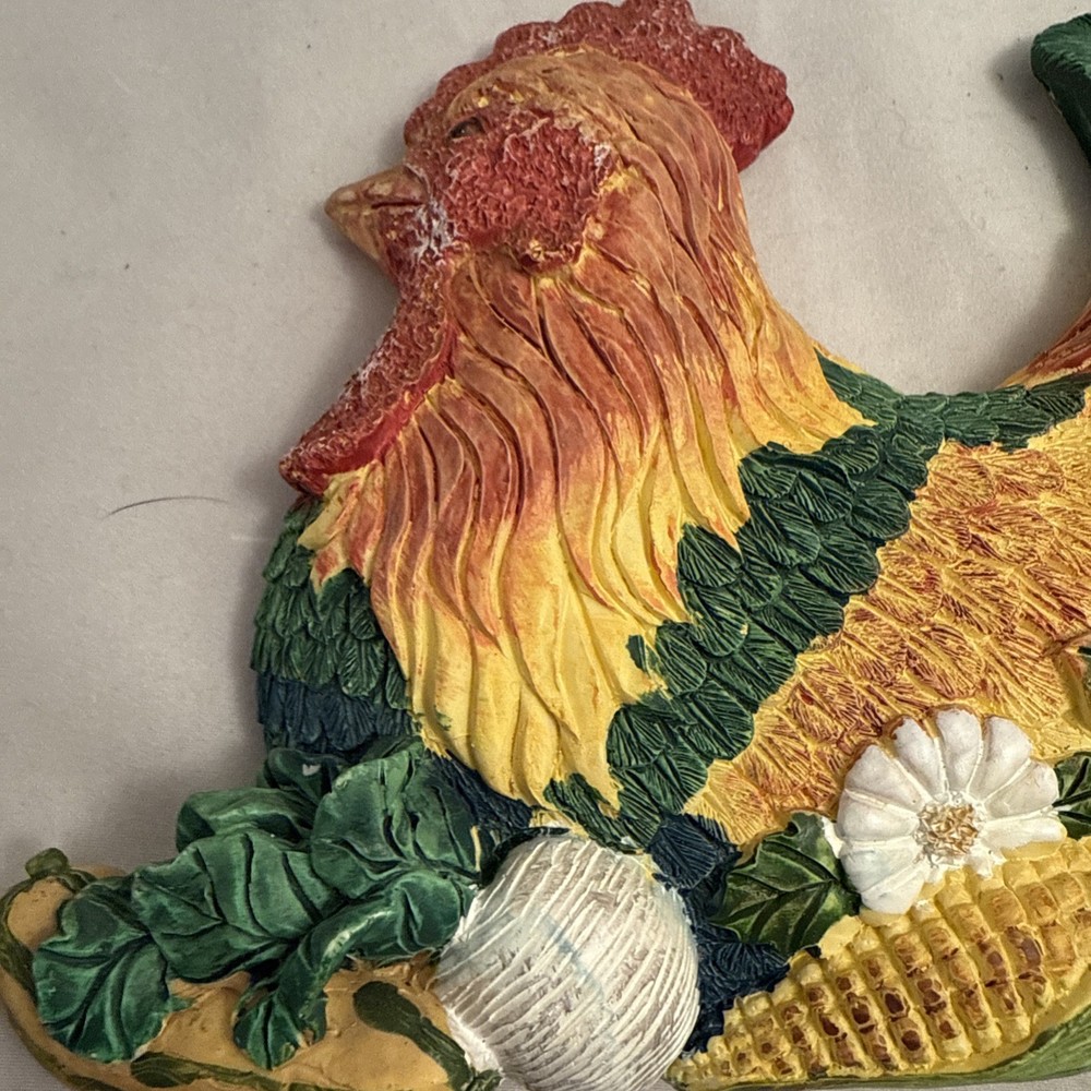 Rooster Wall Hanging Display Ceramic Bird Chicken Vegetable Unbranded