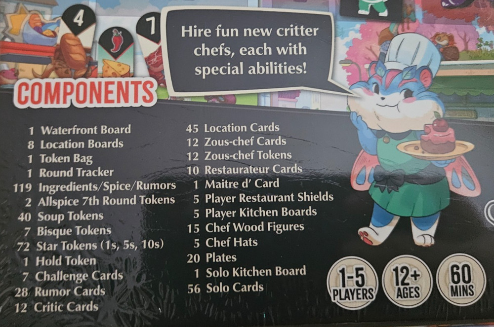 CRITTER KITCHEN THE BOARD GAME. NEW UNOPENED