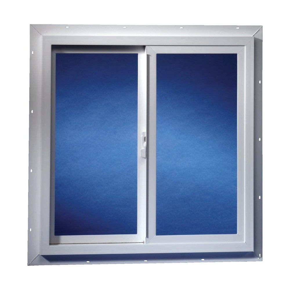 3020Igutdouble Slider Utility Window Impact Resistant Solid Vinyl Frame & Sas...