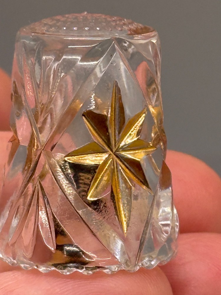 Vintage German Cut Glass Thimble