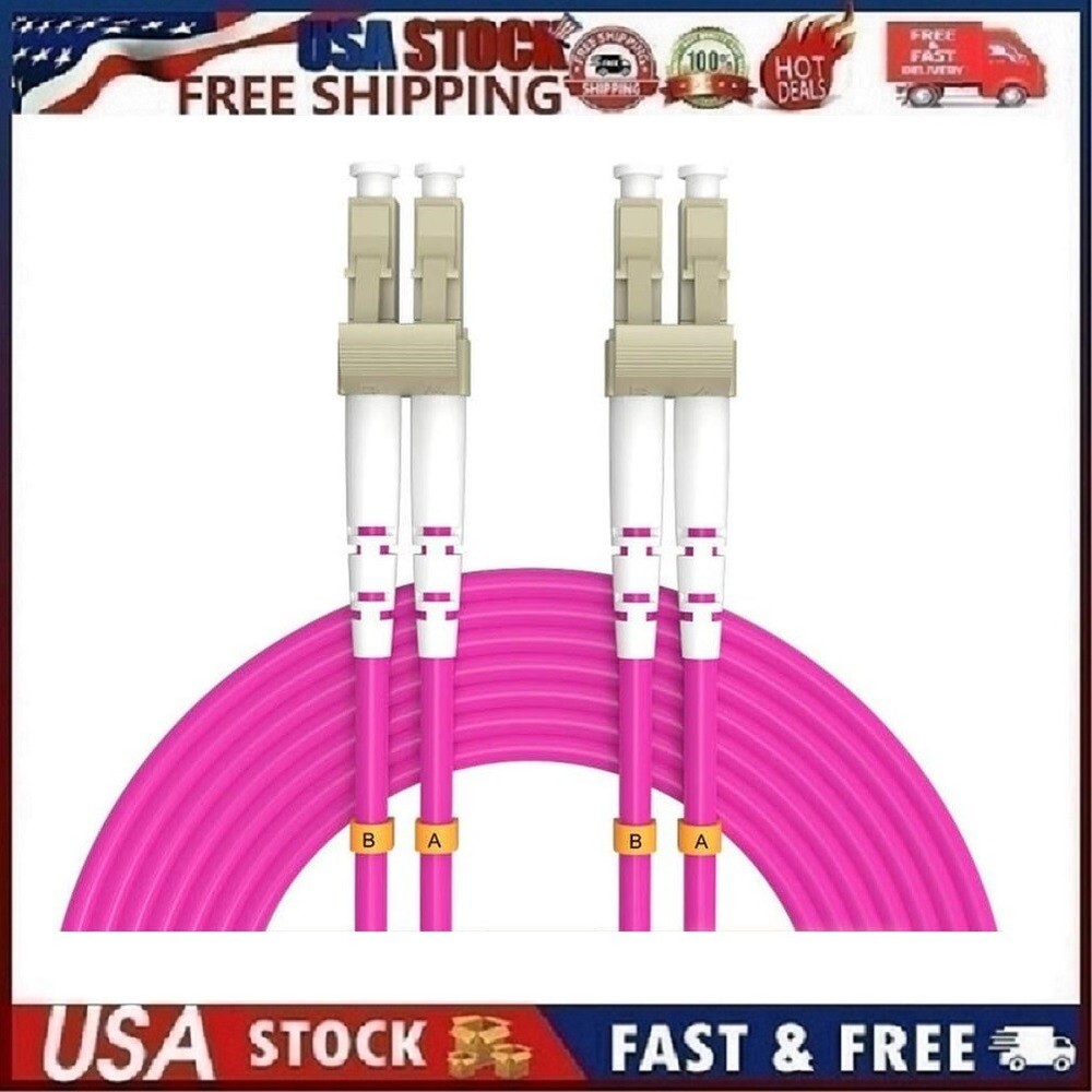 OM4 SC to SC Fiber Optic Patch Cable Multimode Duplex Pink 3.0M LSZH