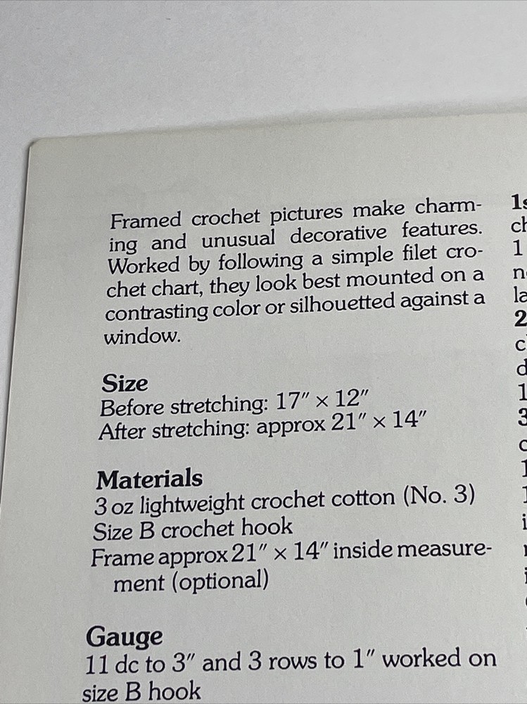 Marshall Cavendish Bird Picture Crochet Pattern