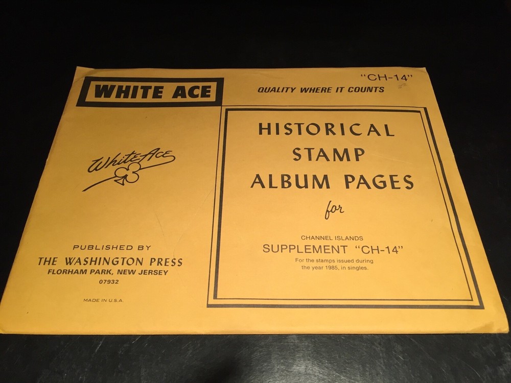 New White Ace Stamp Album Supplement Pages Channel Islands  - CH-14 - 1985