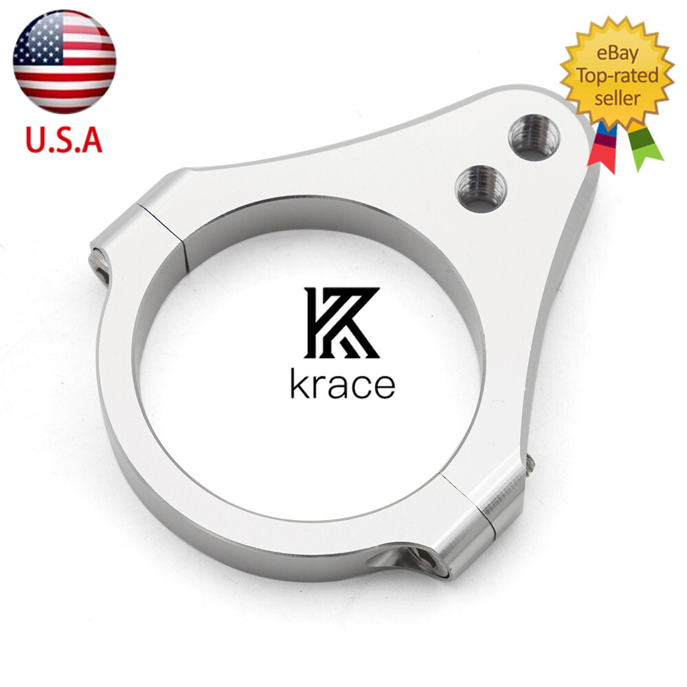 36mm Fork Universal Motor CNC Steering Damper Frame Mount Clamp Bracket Silver