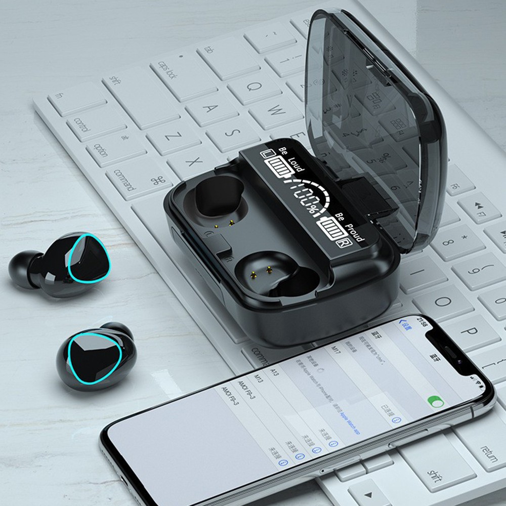 TWS Bluetooth Earbuds Waterproof Bluetooth 5.2 Headset Noise Cancelling Wireless