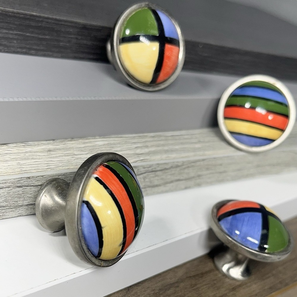 Rainbow Cabinet Knobs Colorful Drawer Handle Round Door Pulls Betsy Field Design