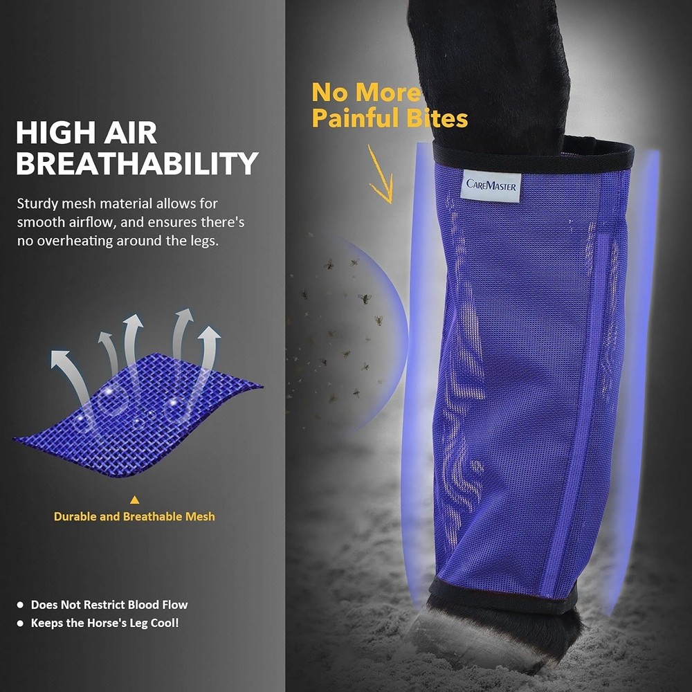 Comfortable Horse Fly Boots, Breathable Design with Tight Grip Support