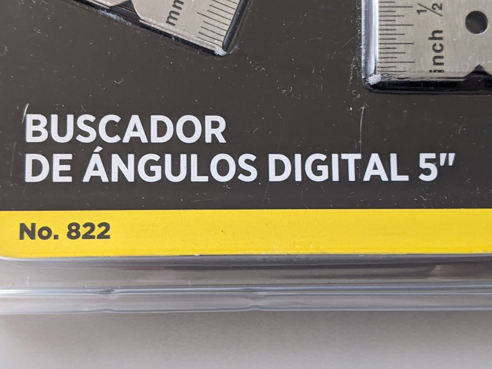 Digital Angle Finder, 5" No.822 . New, Open Box