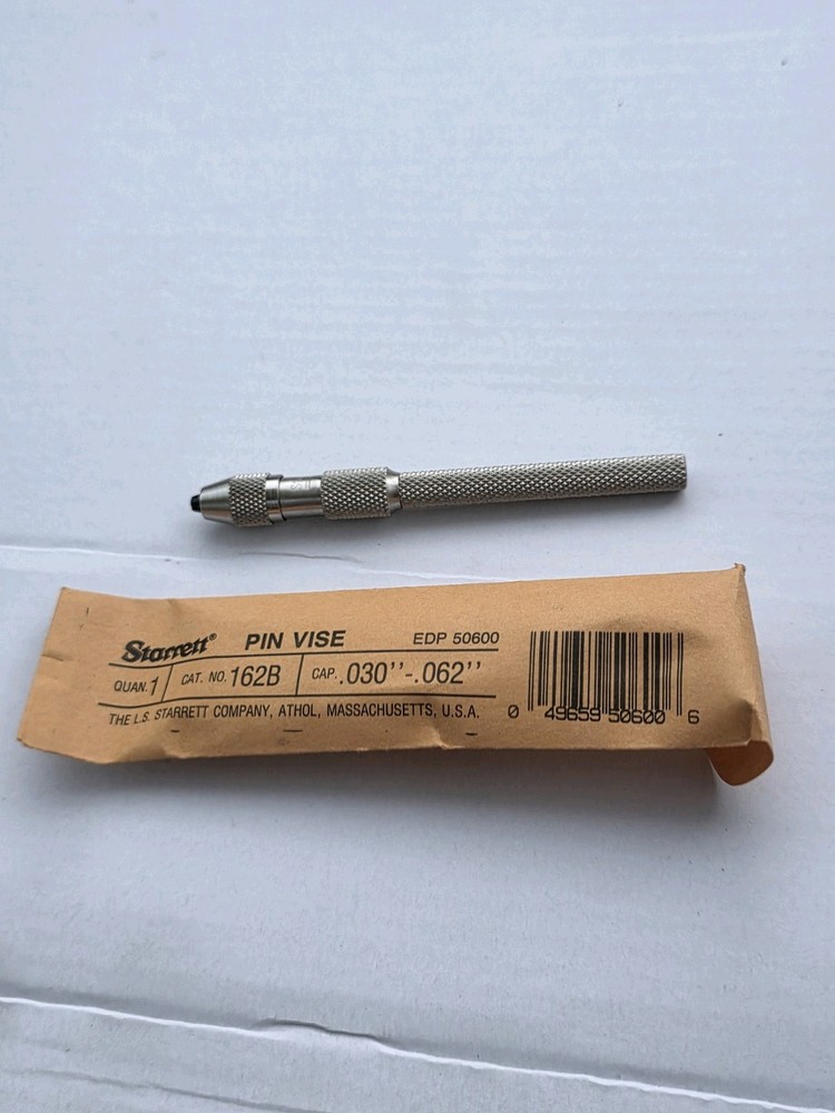 Starrett 162B Pin Vise .030-.062 With Box