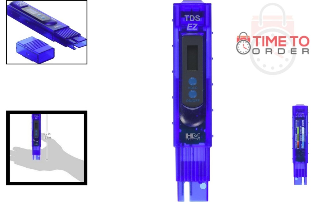 Water Quality TDS Tester Plastic 0-9990 ppm Range Auto-Off for Drinking