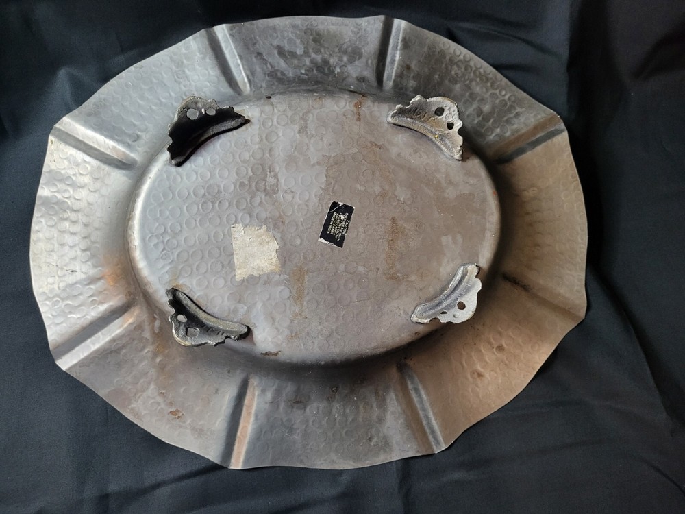 Silver And Copper Footed Tray