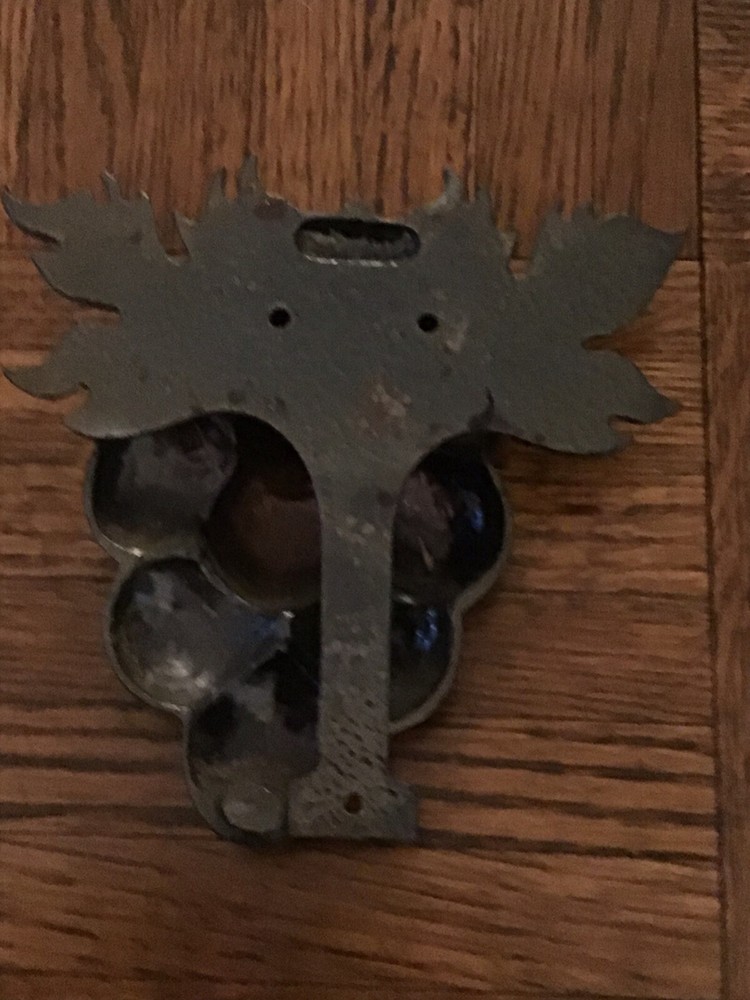 Grapes on Vine Cast Iron Door Knocker Rustic