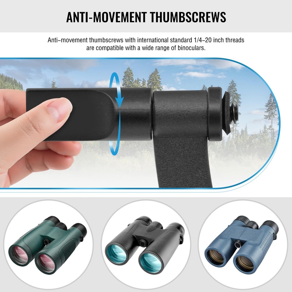 Binocular Tripod Adapter Quick Release 1/4" Thread Detachable Mount NEW