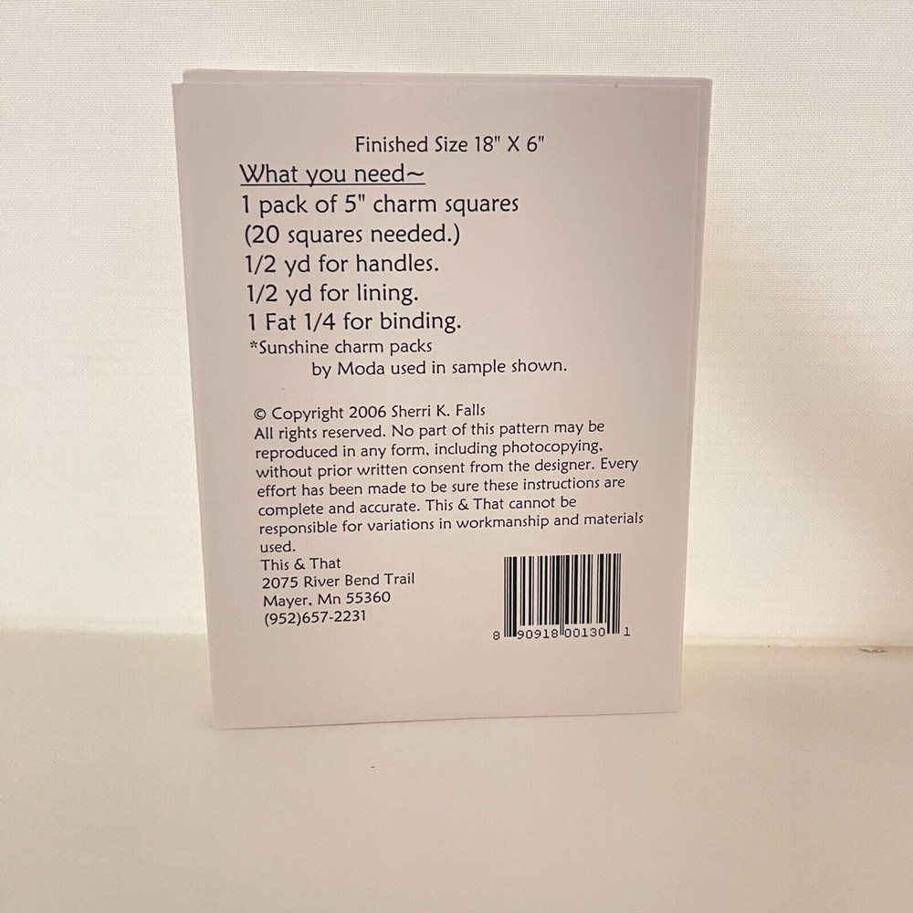 #5502 This and That Sara's Sack Sewing Pattern