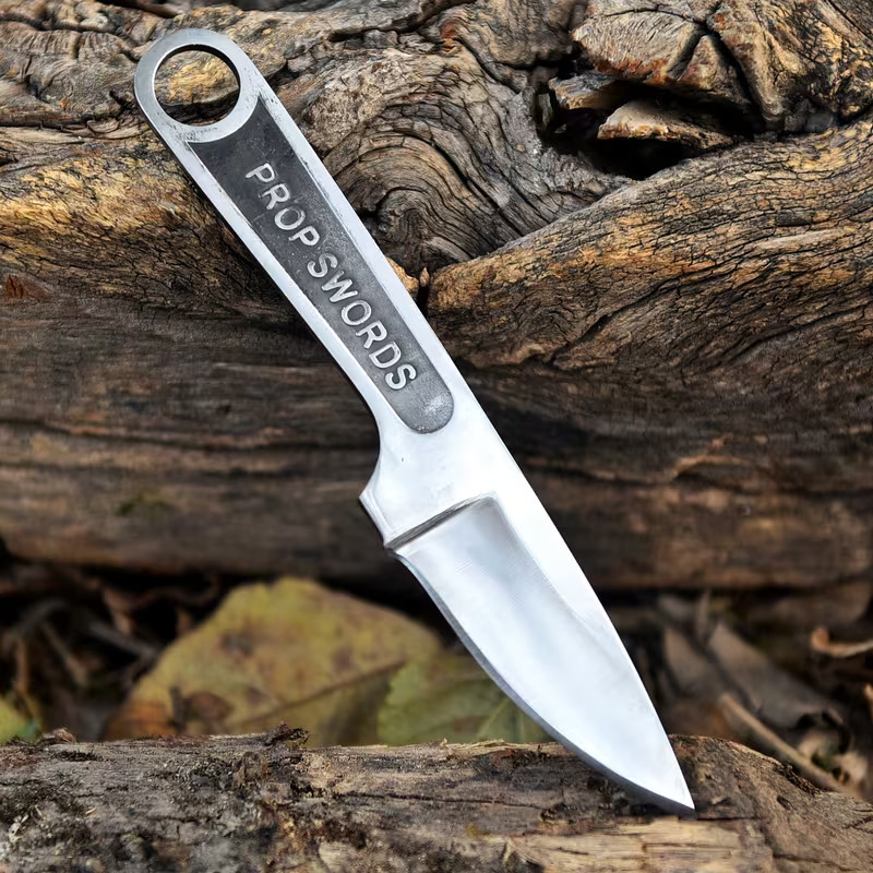 Razor Sharp Mini Fixed Bar Blade Knife with Genuine Leather Sheath –