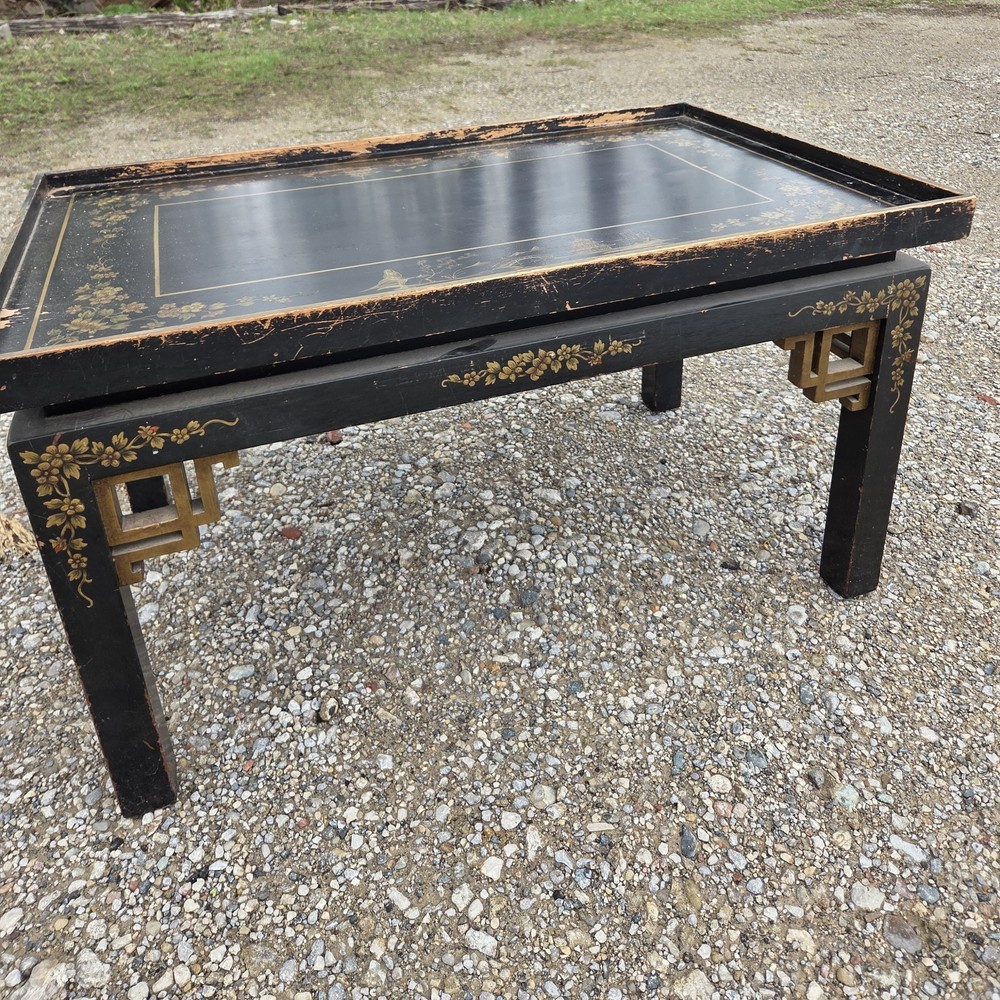 Gilded Chinoiserie Style Side Table