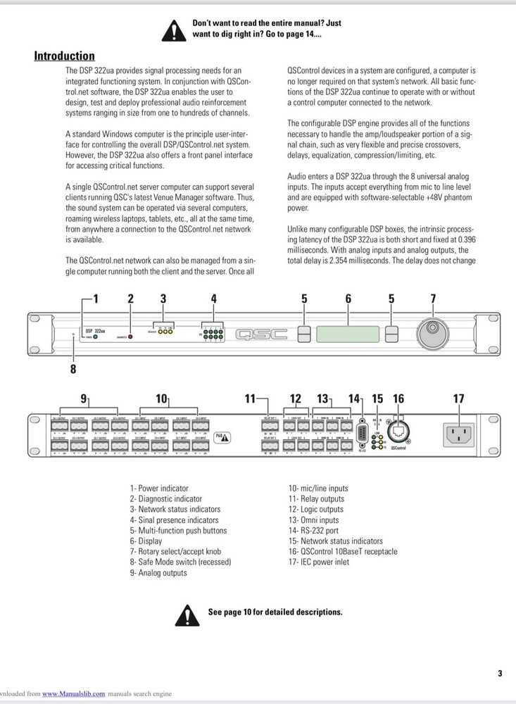 QSC-DSP 322UA--8in/8out-Processor-Active Crossover/Processor/Management