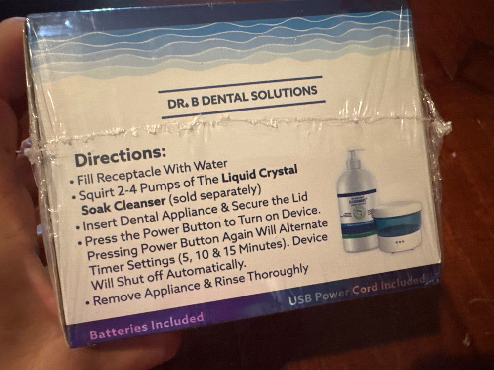 Dr. B Dental Solutions Ultrasonic Cleaner Efficient Dental Cleaner