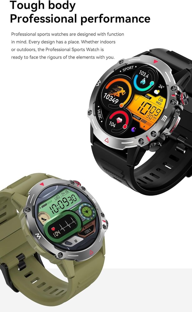 Smart Watch Bluetooth Call 1.43" AMOLED NFC IP68 HR SpO2 Sleep iOS Android