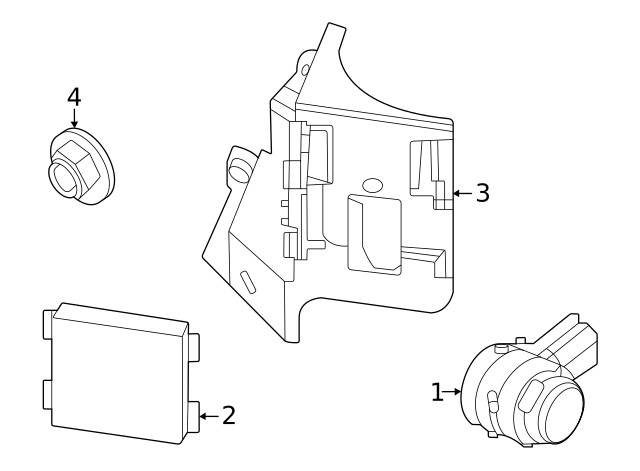 Genuine Ford Blind Spot Detection System Warning Sensor Bracket LJ8Z-14D189-A