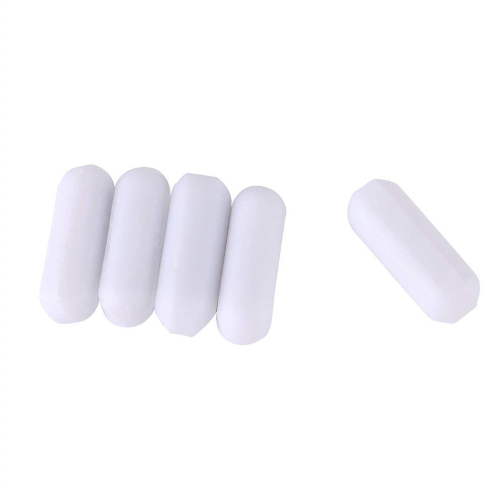 Cylindrical 5Pcs PTFE Magnetic Stirrer Bars - Versatile and Efficient Mixing