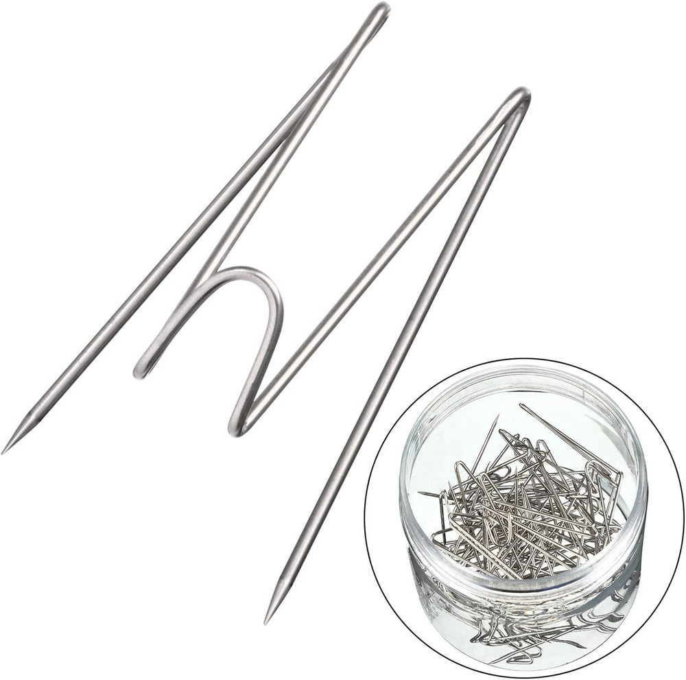Geyoga Fabric Panel Wall Wire Hooks Cubicle with Clear One Size, Silver