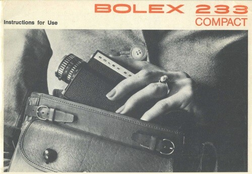 Bolex 233 Compact Instruction Manual Original