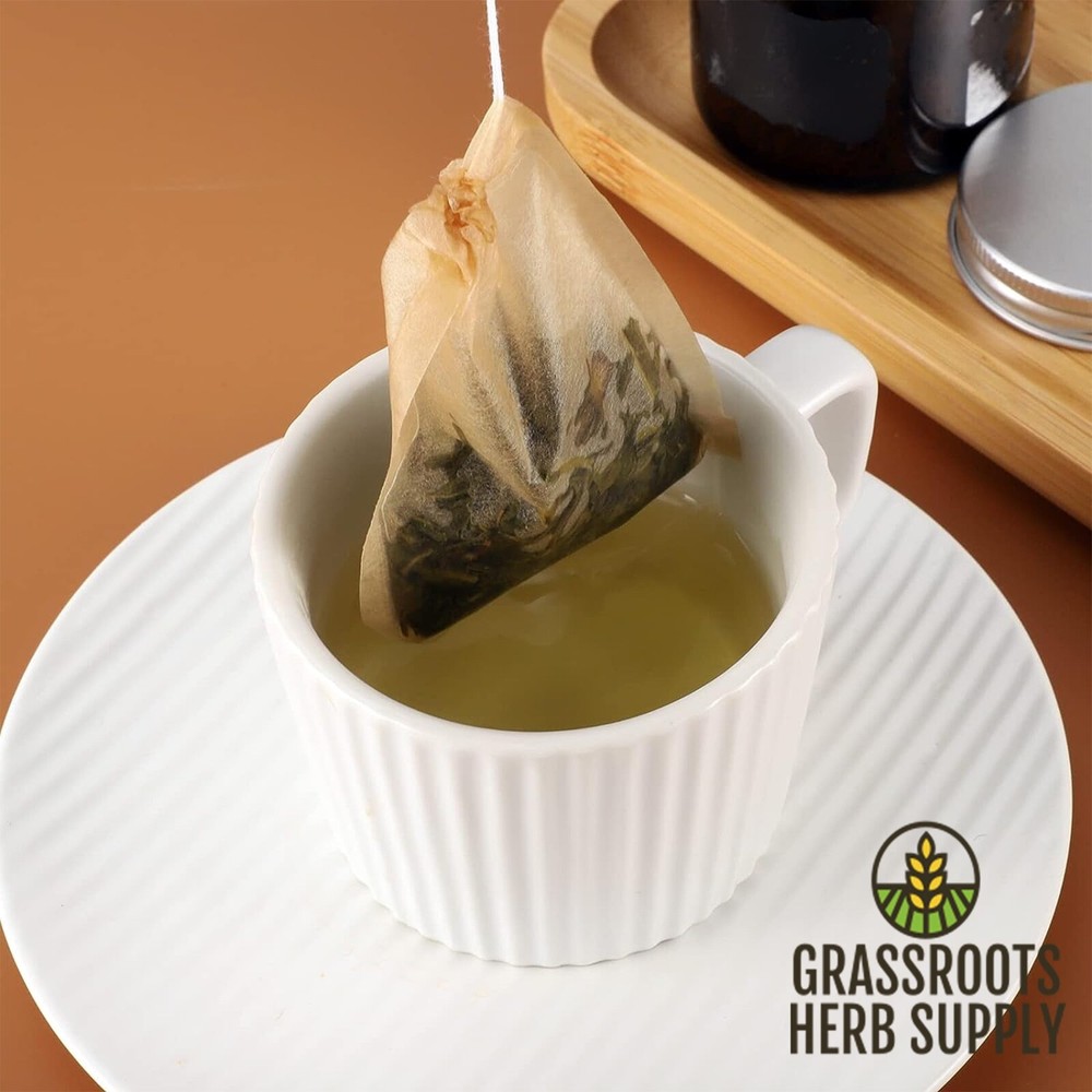 Unbleached Disposable Tea Filter Bags with Drawstring | All Natural Compostable