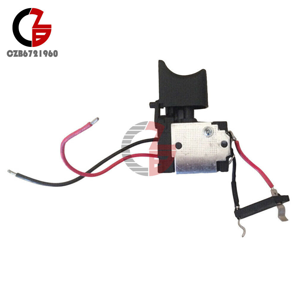 Electric Cordless Drill Trigger Switch 16A 7.2V-24V Push Button with Small Light