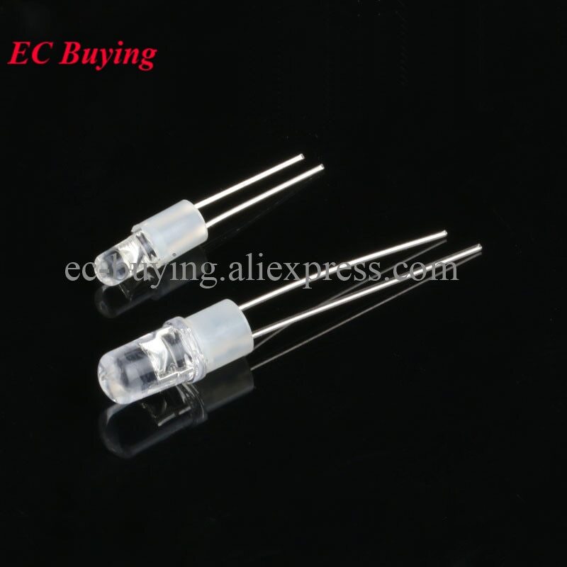 100pcs 3mm 5mm LED Diode White Holder Clip Bezel Socket Light Emitting Post Lamp